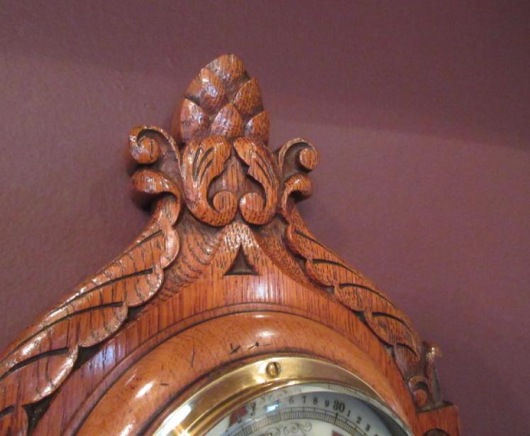 Fine 19th Century Gilded Clock Barometer - Image 5