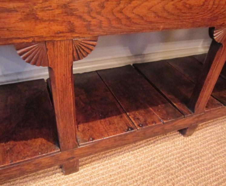 Genuine Mouseman Adzed Oak Kidney Shaped Stool - Image 2