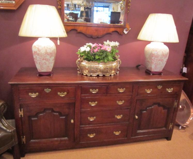 George III Period Antique Linen Upholstered Wing Armchair - Image 3