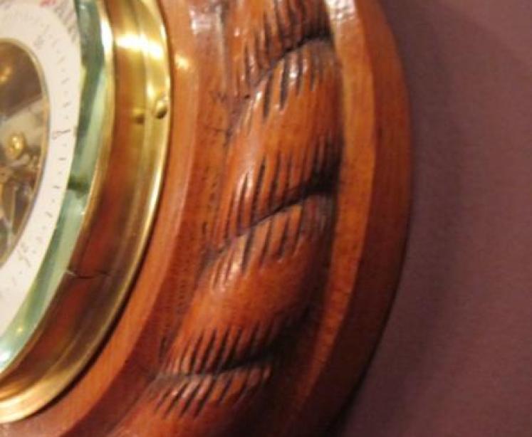 Antique Chinioserie Black Lacquered Mantel Clock - Image 5