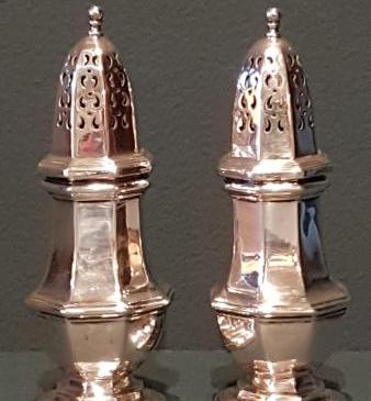 Pair of Victorian Solid Silver Sugar Castors