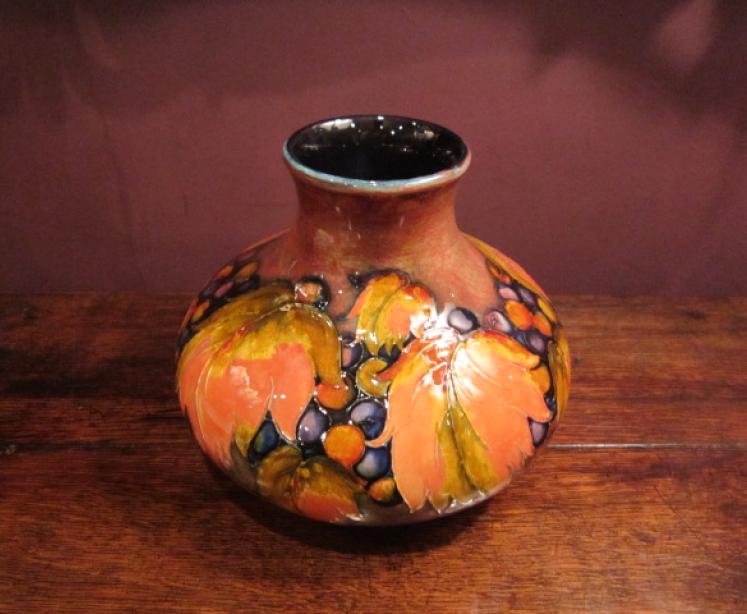 Large Moorcroft Autumn Leaf & Berries Flambe Vase - Image 1