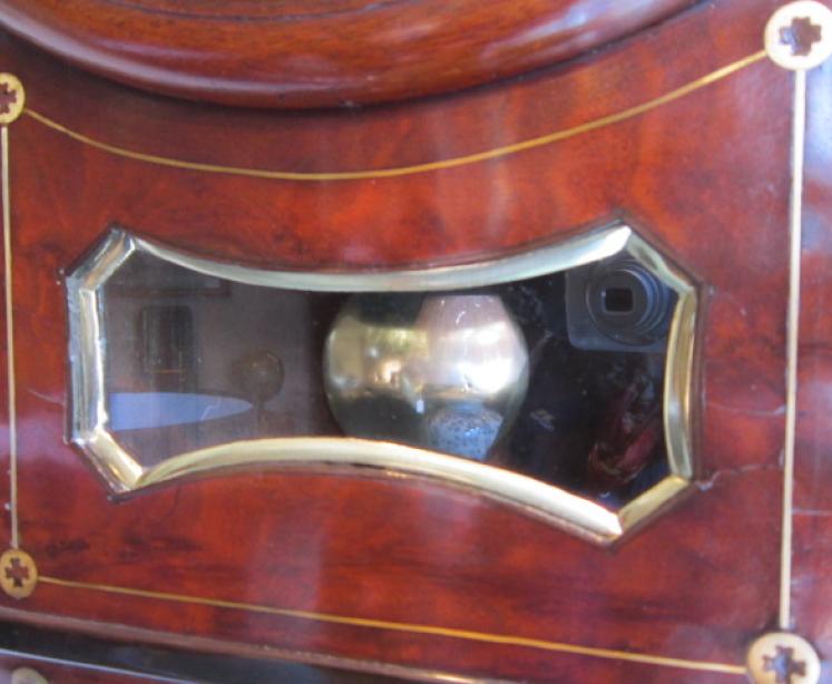 Mid Victorian Brass Inlaid Fusee Drop Dial Wallclock - Image 3