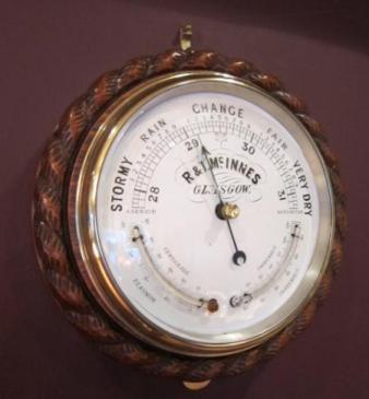 Rare Victorian Twin Thermometer Glasgow Barometer