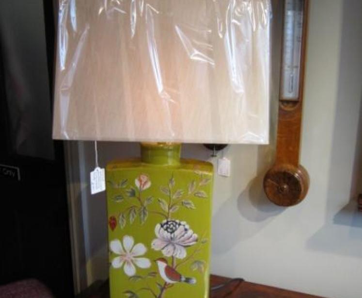 Oriental Birds of Paradise Porcelain Lamp OUT OF STOCK - Image 1