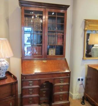 Superb George II Country Bureau Bookcase