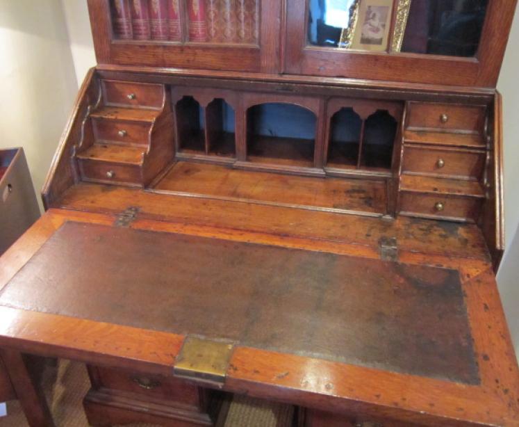 Superb George II Country Bureau Bookcase - Image 4