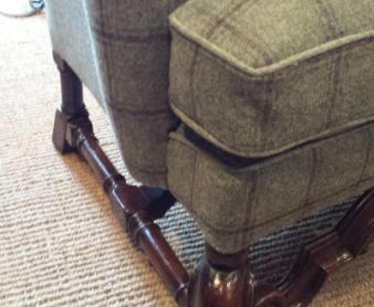 Victorian Carved Walnut Chair And Foot Stool - Image 4