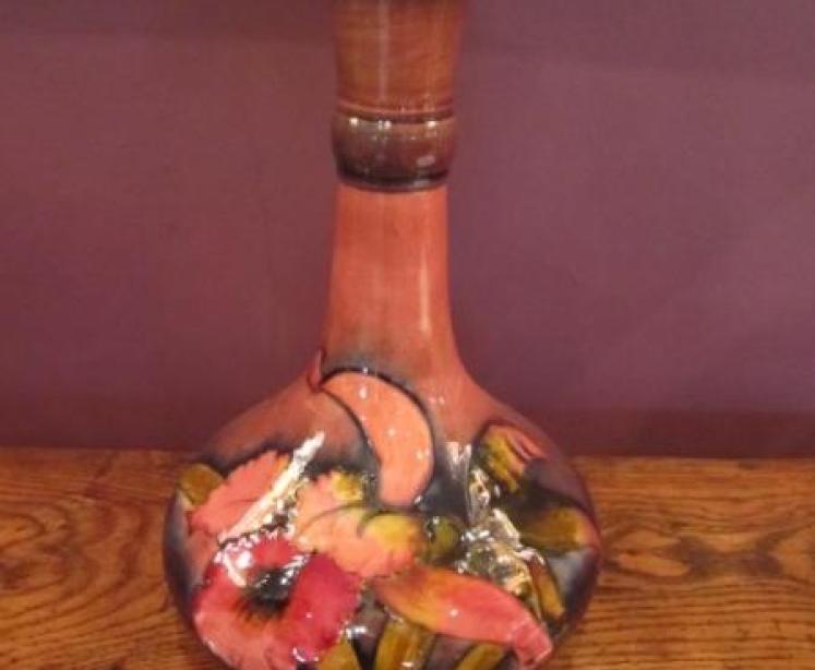 Moorcroft Flambe Slipper Orchid Vase - Image 1