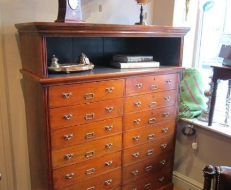 High Quality Victorian Walnut Double Filing Cabinet - Image 1