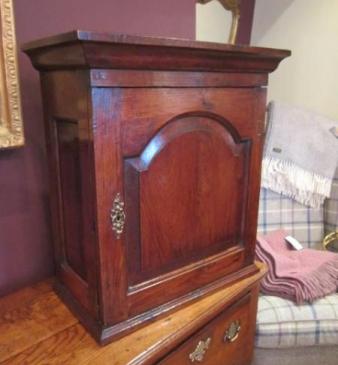 Superb George II Oak Spice Cupboard