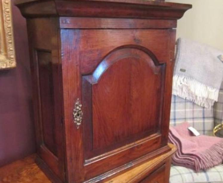 Superb George II Oak Spice Cupboard - Image 1