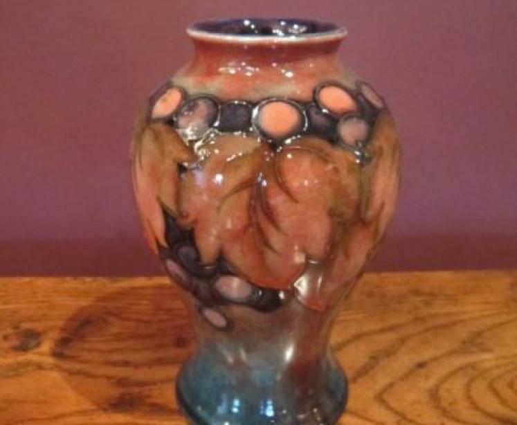 Moorcroft Leaf & Berries Flambe Vase - Image 1