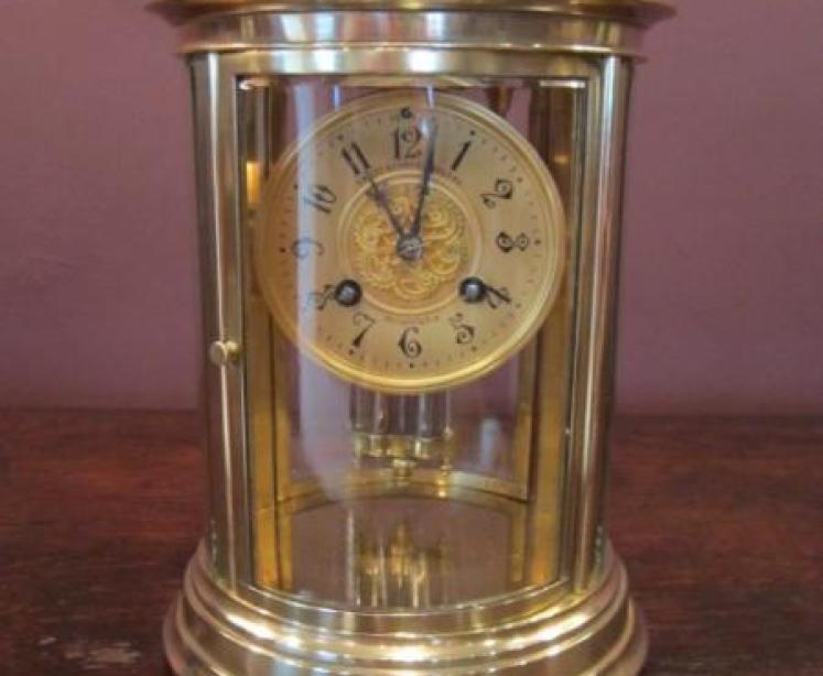 Superb Victorian Oval Four Glass Mantel Clock - Image 1