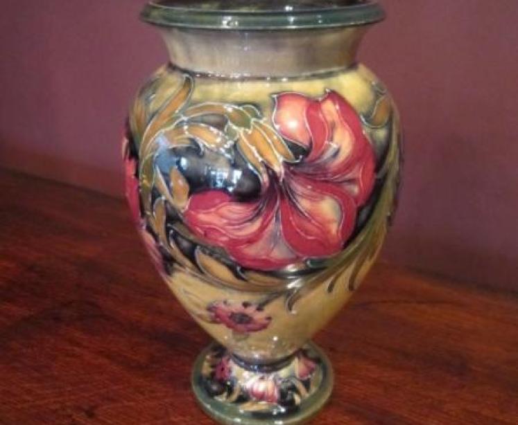Superb Early Moorcroft Spanish Ochre Vase - Image 1