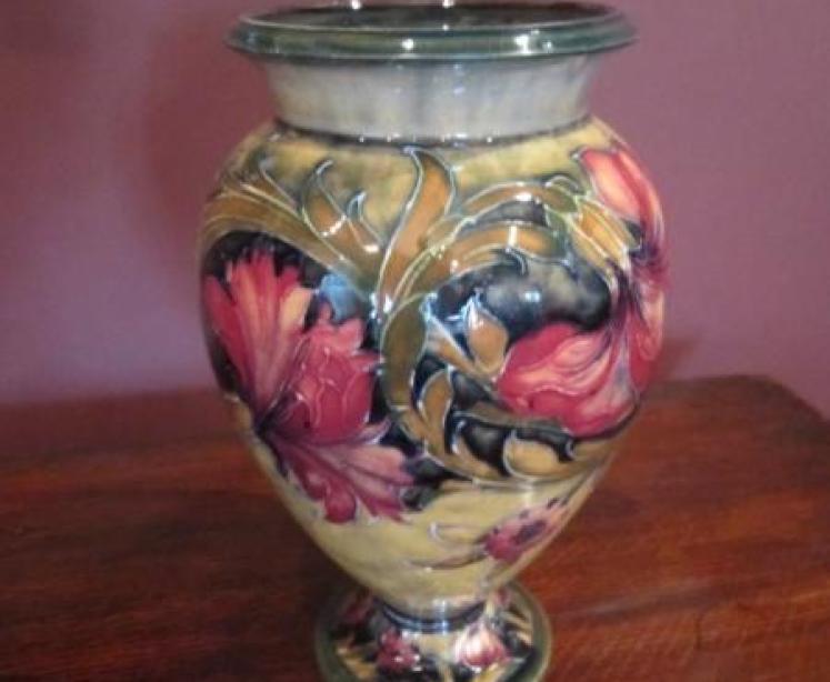 Superb Early Moorcroft Spanish Ochre Vase - Image 2