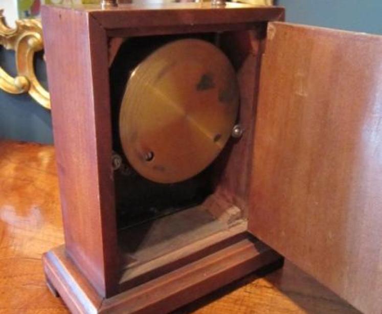 Unusual Victorian Mahogany Desktop Barometer - Image 5