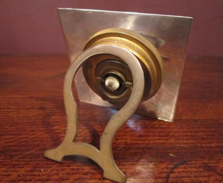 Art Deco Enamel & Silver Travelling Clock - Image 3