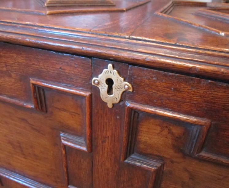 Small George I Geometrical Panelled Coffer - Image 4