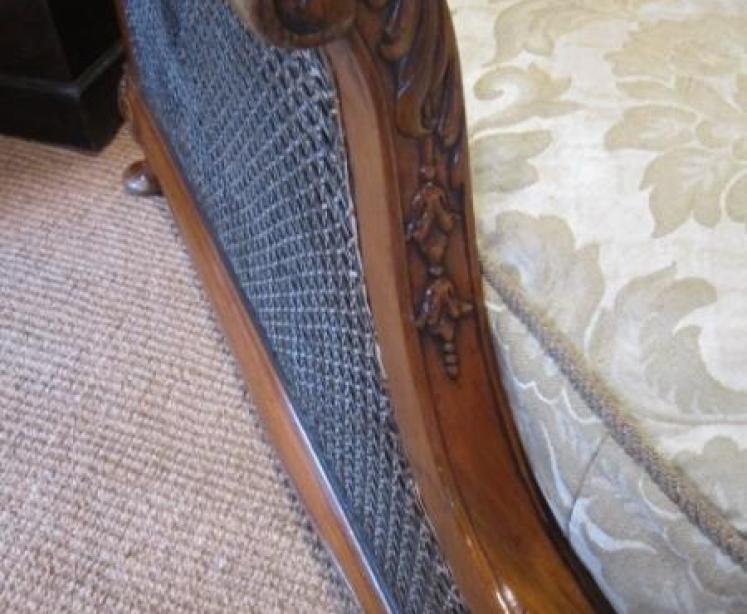 Stunning Edwardian Walnut Three Piece Bergere Suite - Image 2