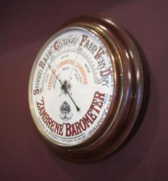 Very Large Victorian 'Zambrene' Advertising Barometer