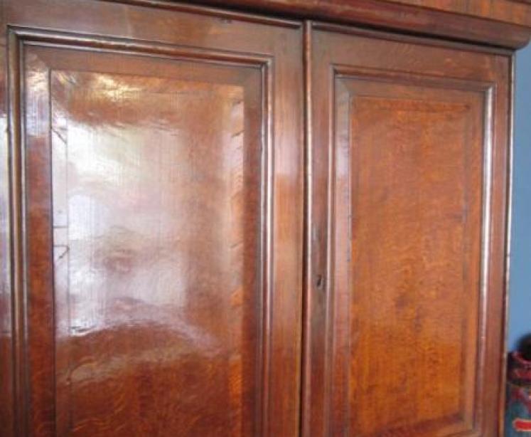 Superb Queen Anne Welsh Oak Bureau Bookcase - Image 3