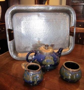 Outstanding Moorcroft Moonlt Blue Teaset