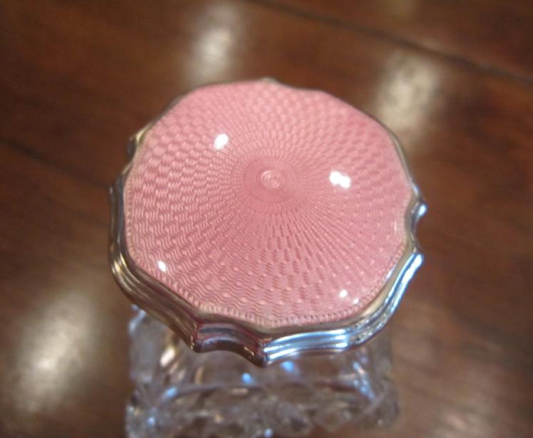 Art Deco Silver & Enamel Top Scent Bottle - Image 2