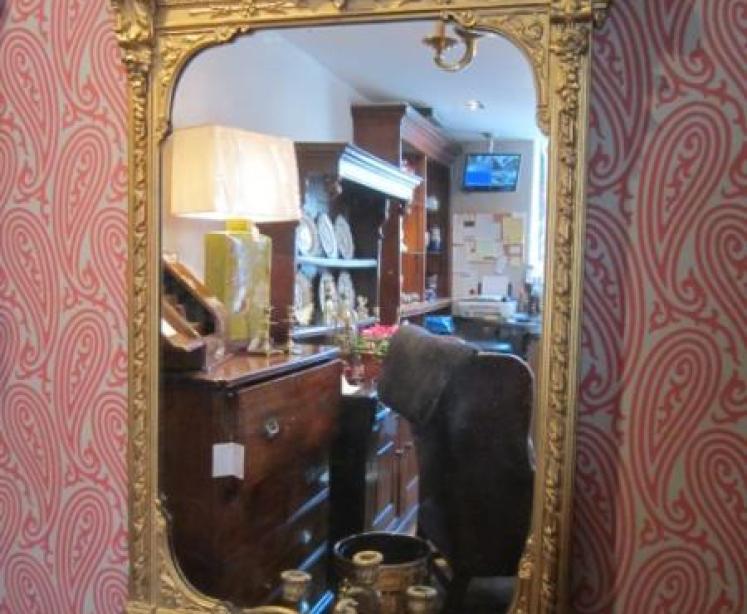 Impressive Early Victorian Timber Gilt Wall Mirror - Image 1
