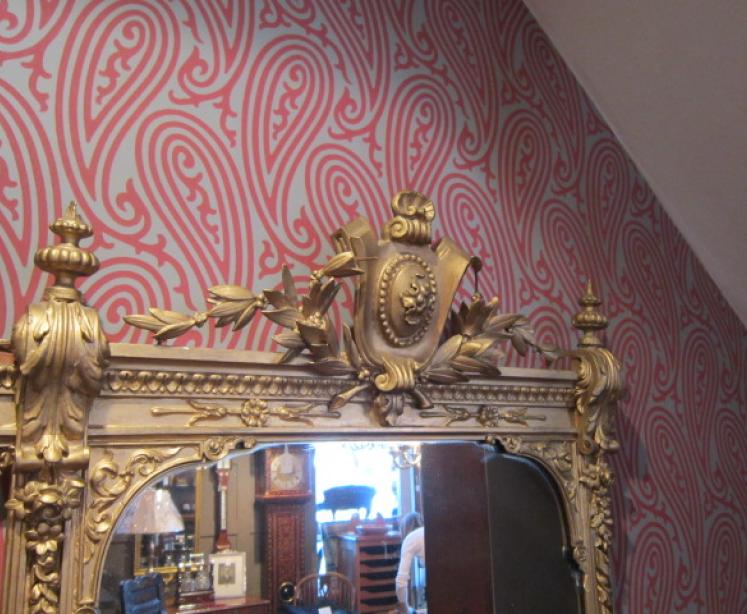 Impressive Early Victorian Timber Gilt Wall Mirror - Image 2