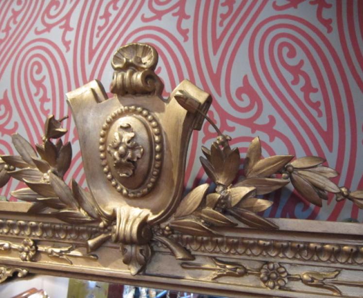 Impressive Early Victorian Timber Gilt Wall Mirror - Image 5
