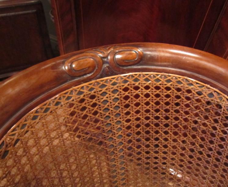 Fine Pair of William IV Bergere Library Chairs - Image 5