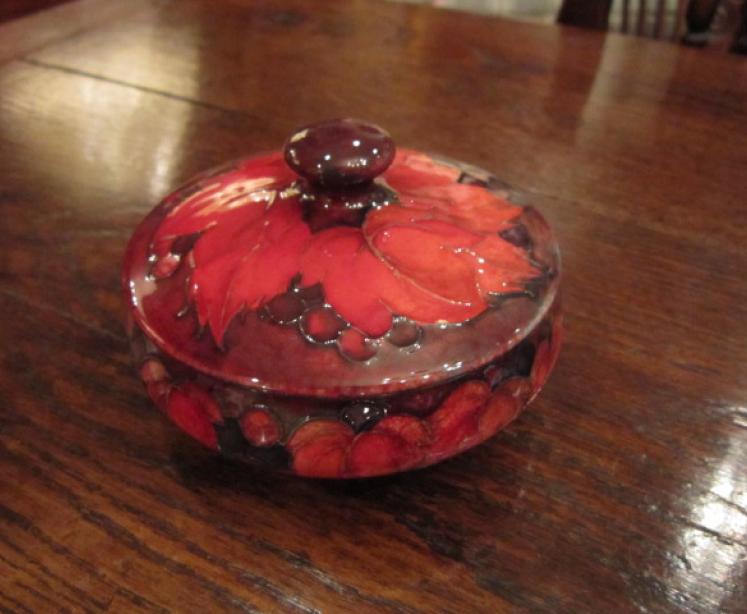 Moorcroft Leaf & Berries Flambe Lidded Dish - Image 1