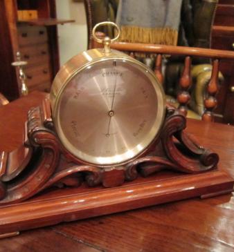 Superb Victorian London Barometer in Stand