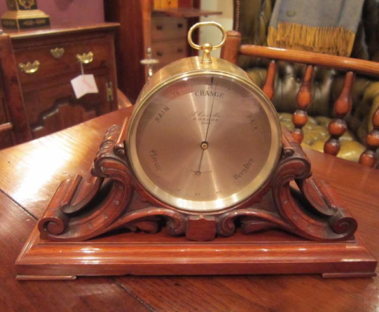 Superb Victorian London Barometer in Stand - Image 2