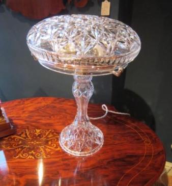 Stunning Edwardian Crystal Cut Glass Lamp