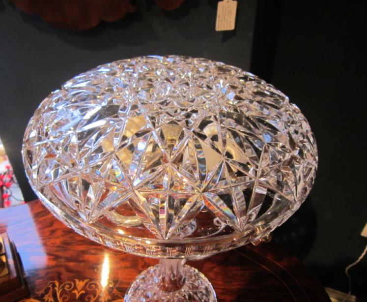 Stunning Edwardian Crystal Cut Glass Lamp - Image 2