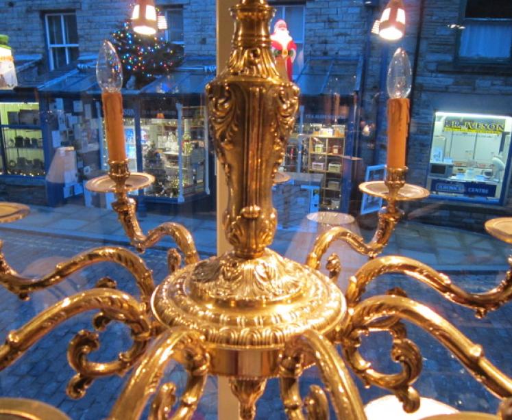 Superb Edwardian Cast Bronze Chandelier - Image 2