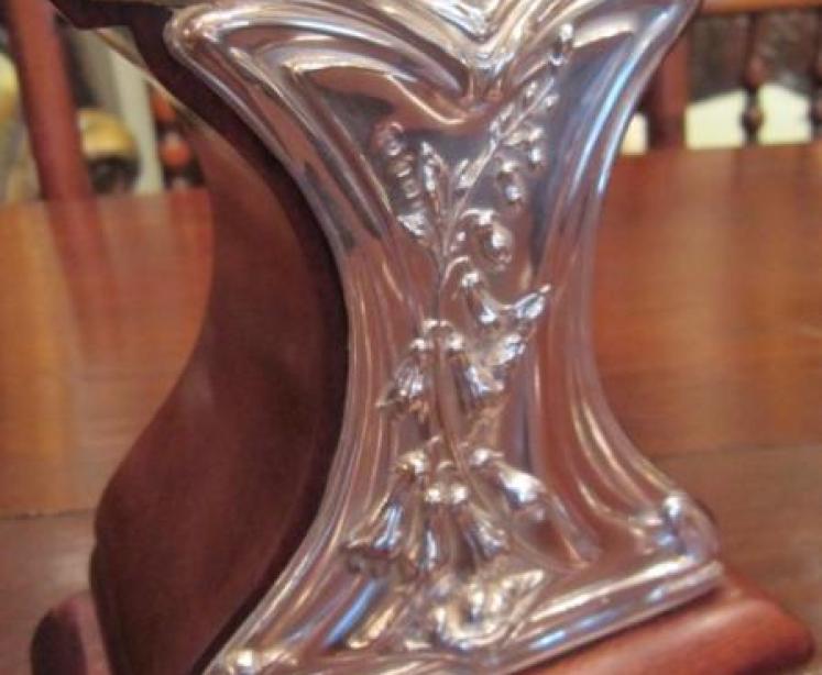 Stunning Art Nouveau Silver Fronted Mantel Clock - Image 2