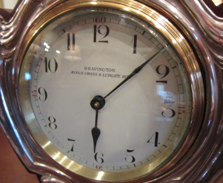 Stunning Art Nouveau Silver Fronted Mantel Clock - Image 3