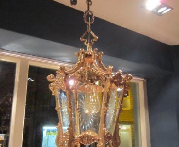 Superb Edwardian Cast Bronze Hall Lantern - Image 1