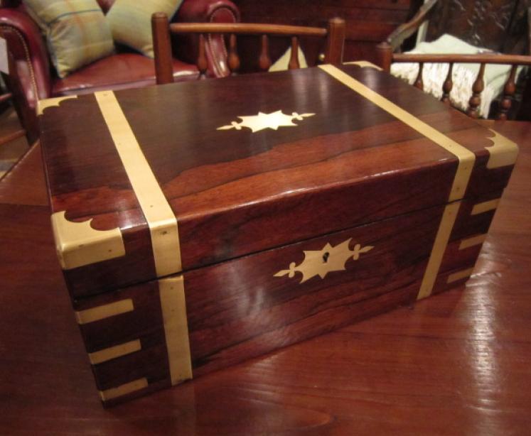 Top Quality Regency Rosewood Brass Writing Slope - Image 1