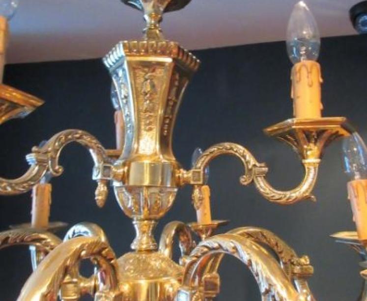 Edwardian Classical Style Two Tier Chandelier - Image 5