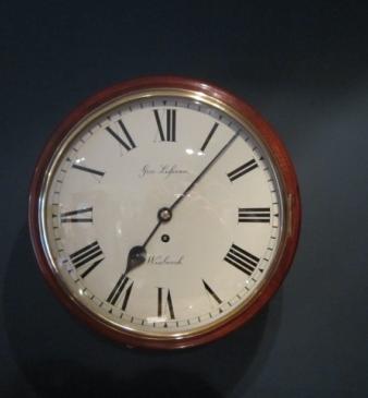 Fine Victorian Convex Glass Fusee Wall Clock
