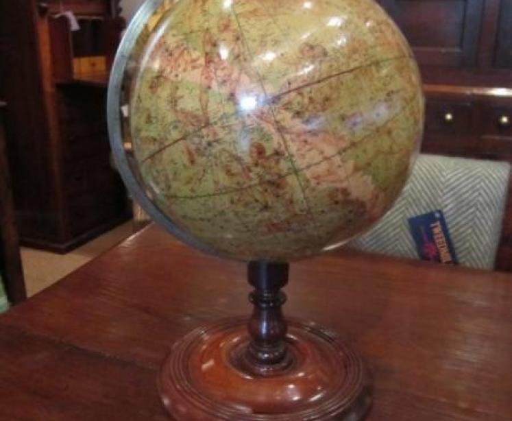 Rare Late 19th Century 10" Plaster Celestrial Globe - Image 1