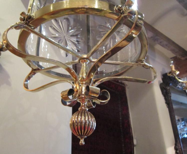 Stunning Victorian Cut Glass Hall Lantern - Image 4