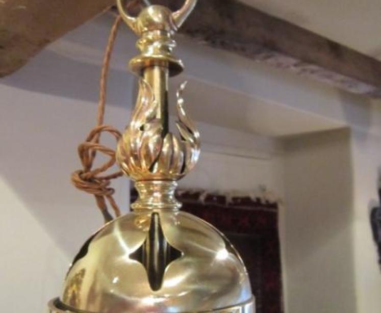 Stunning Victorian Cut Glass Hall Lantern - Image 5