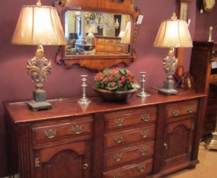 Outstanding George II Oak Low Dresser Base - Image 1