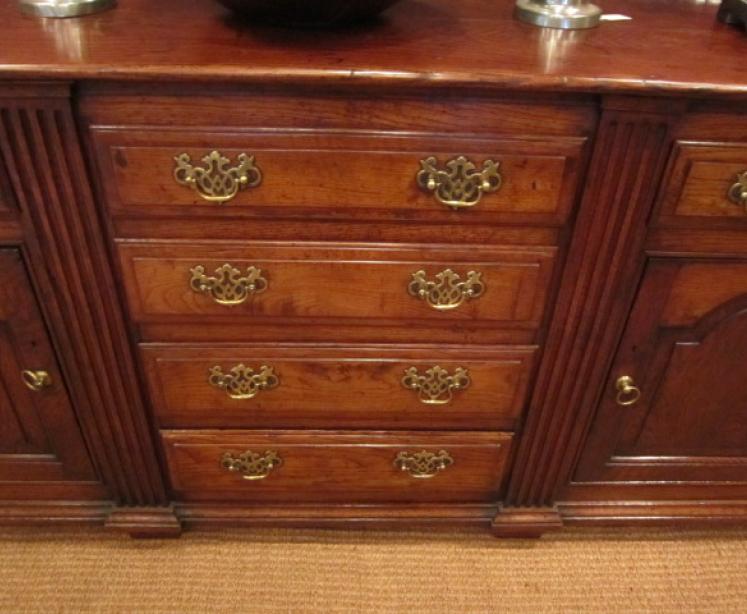 Outstanding George II Oak Low Dresser Base - Image 2