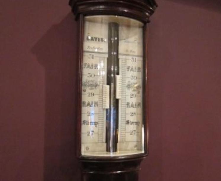 Fine Regency Rosewood Bow Fronted Stick Barometer - Image 2